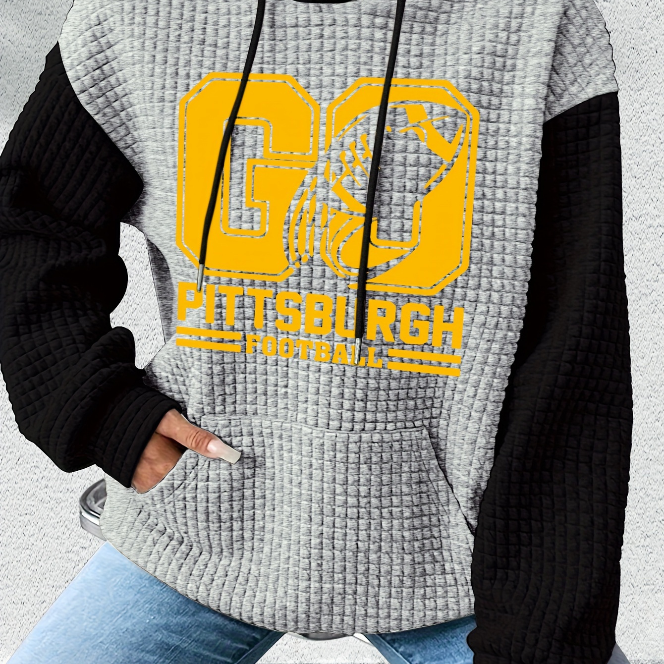 

1pc Women's - , Polyester, Pattern, , Hooded, , For /