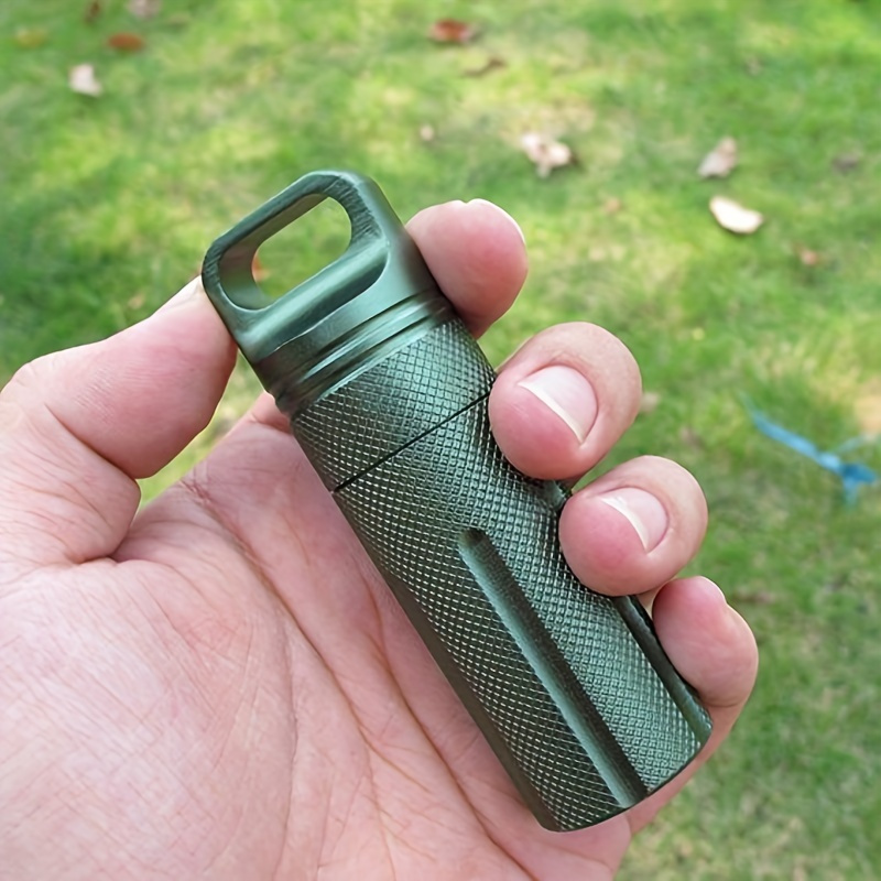 

1pc Waterproof Portable Medicine Storage Bottle For Outdoor Camping And Hiking - Keep Your Medications Safe And Dry
