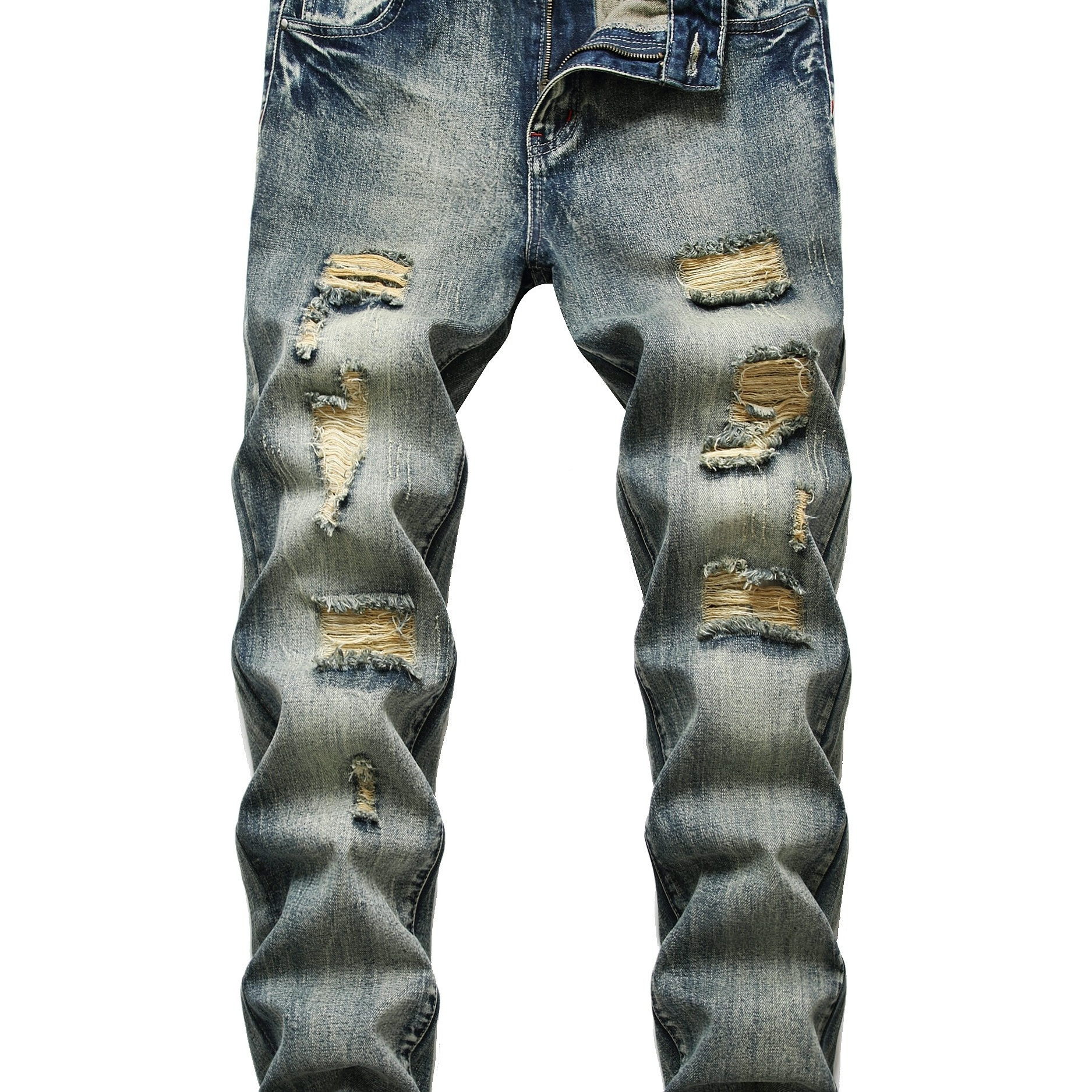 

Men's Retroripped Stretch Slim Fit Wild Jeans