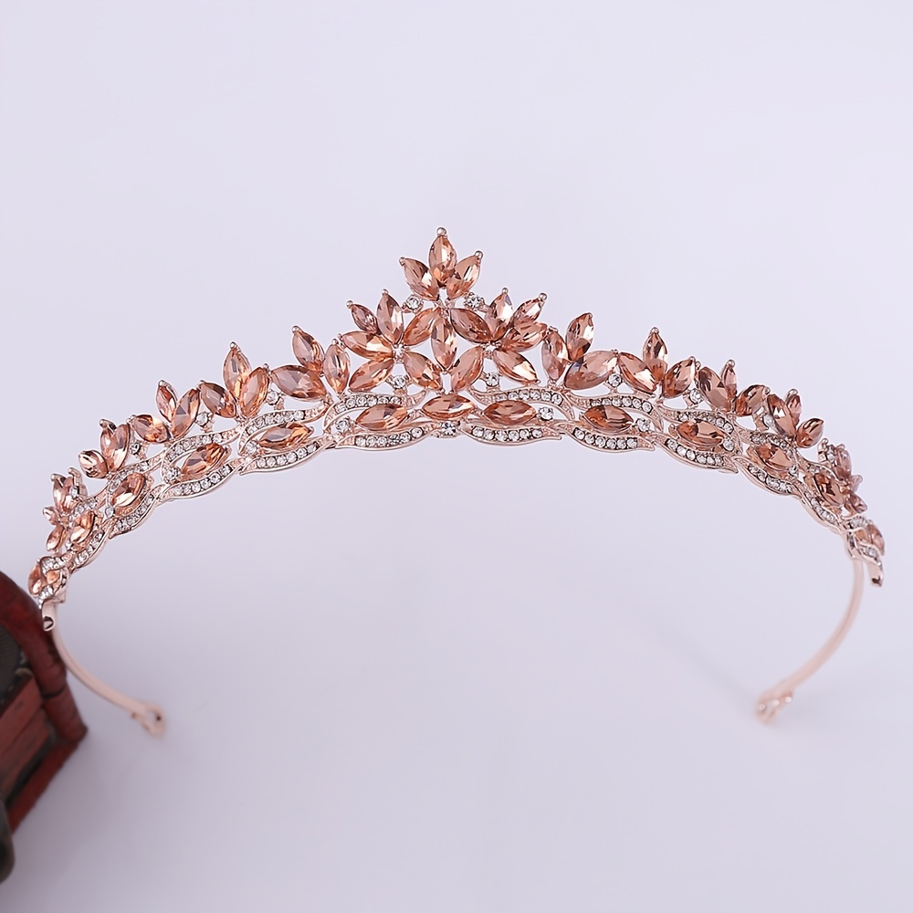 Bridal Tiara Alloy Rhinestone Leaf Crown Dress Bride Wedding Headband ...