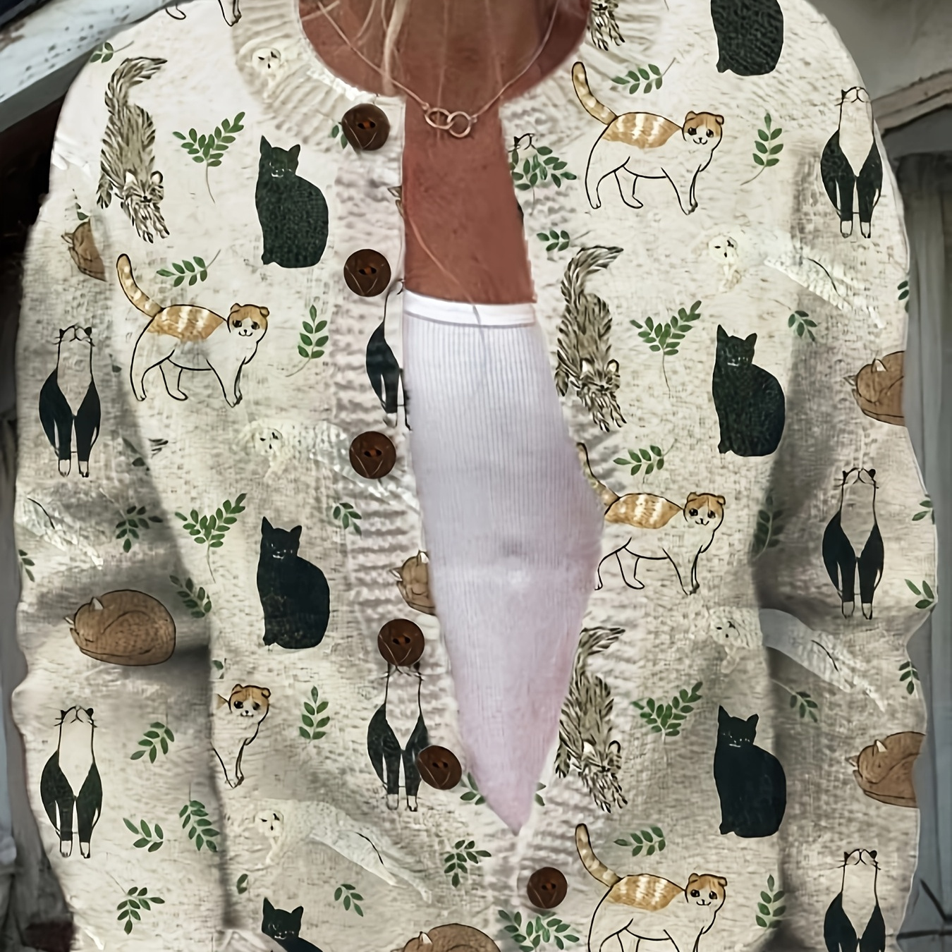 

3d Printed Cat And Dog Patterned Cardigan In A Style