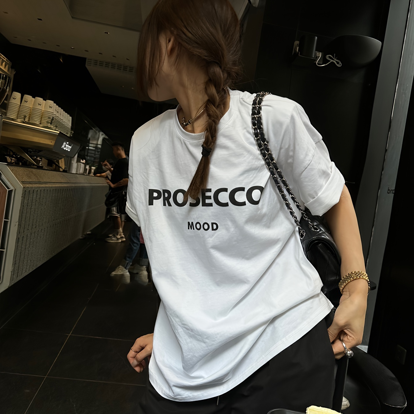 

Letter Print Crew Neck T-shirt, Casual Short Sleeve T-shirt For Spring & Summer, Women's Clothing