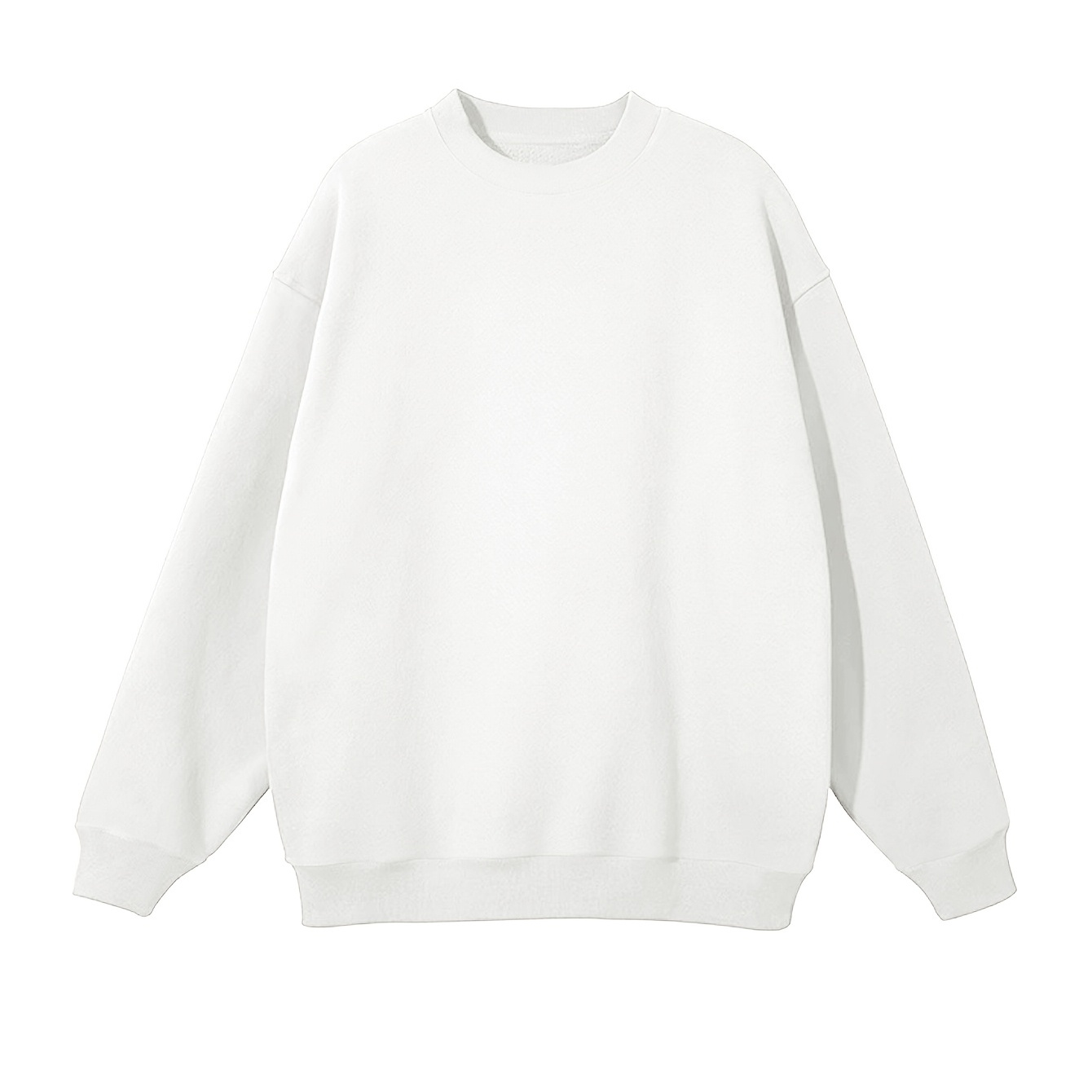 

Men's Casual Crew Neck Sweatshirt, Solid Color Polyester 100% Knit Fabric, Slight Stretch, Regular Fit, 250g/m² - Mbdmbd