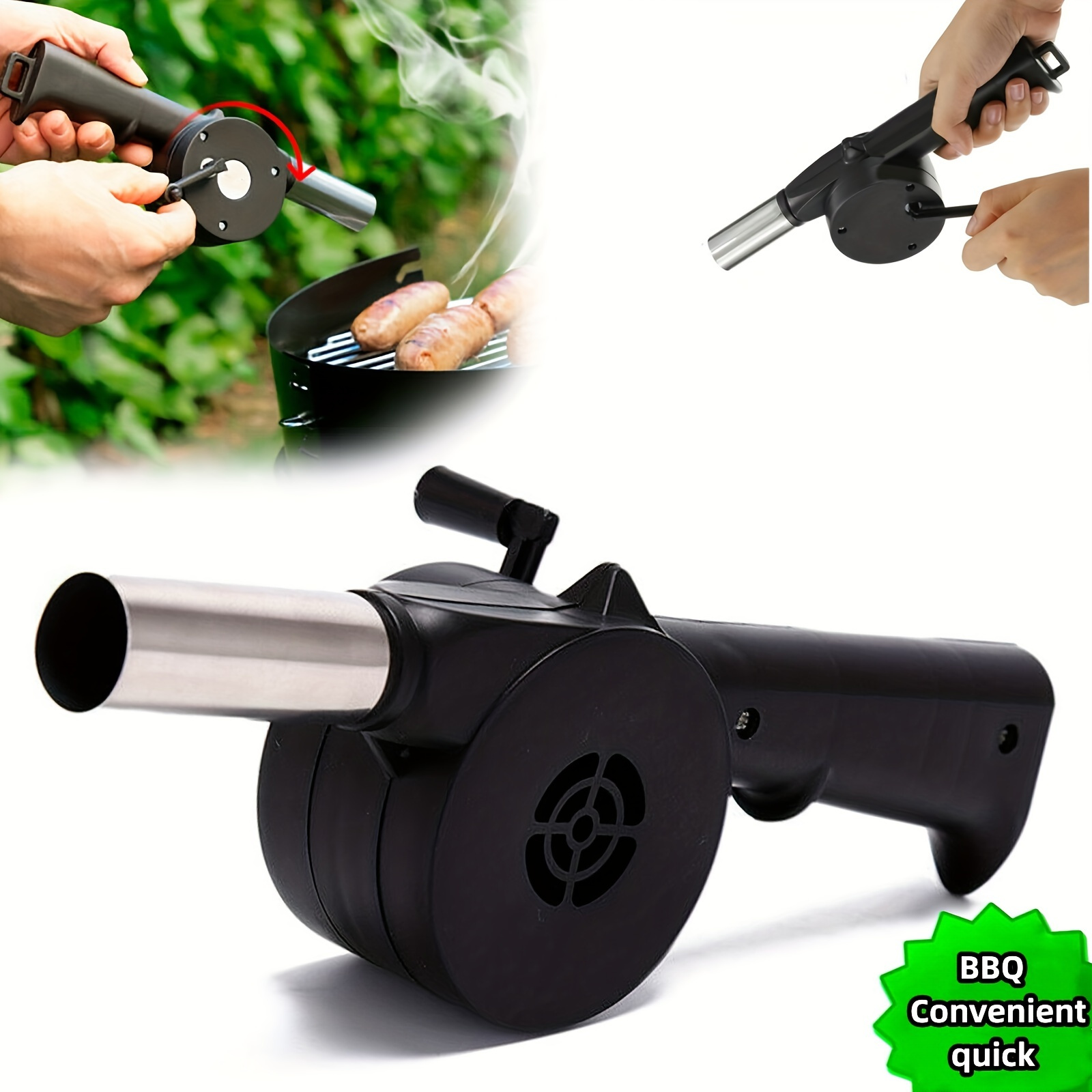 Cordless Electric Air Blower Handheld Leaf Blower Dust Collector Sweeper  Bbq Grill Fire Bellows Tools With Li-ion Battery