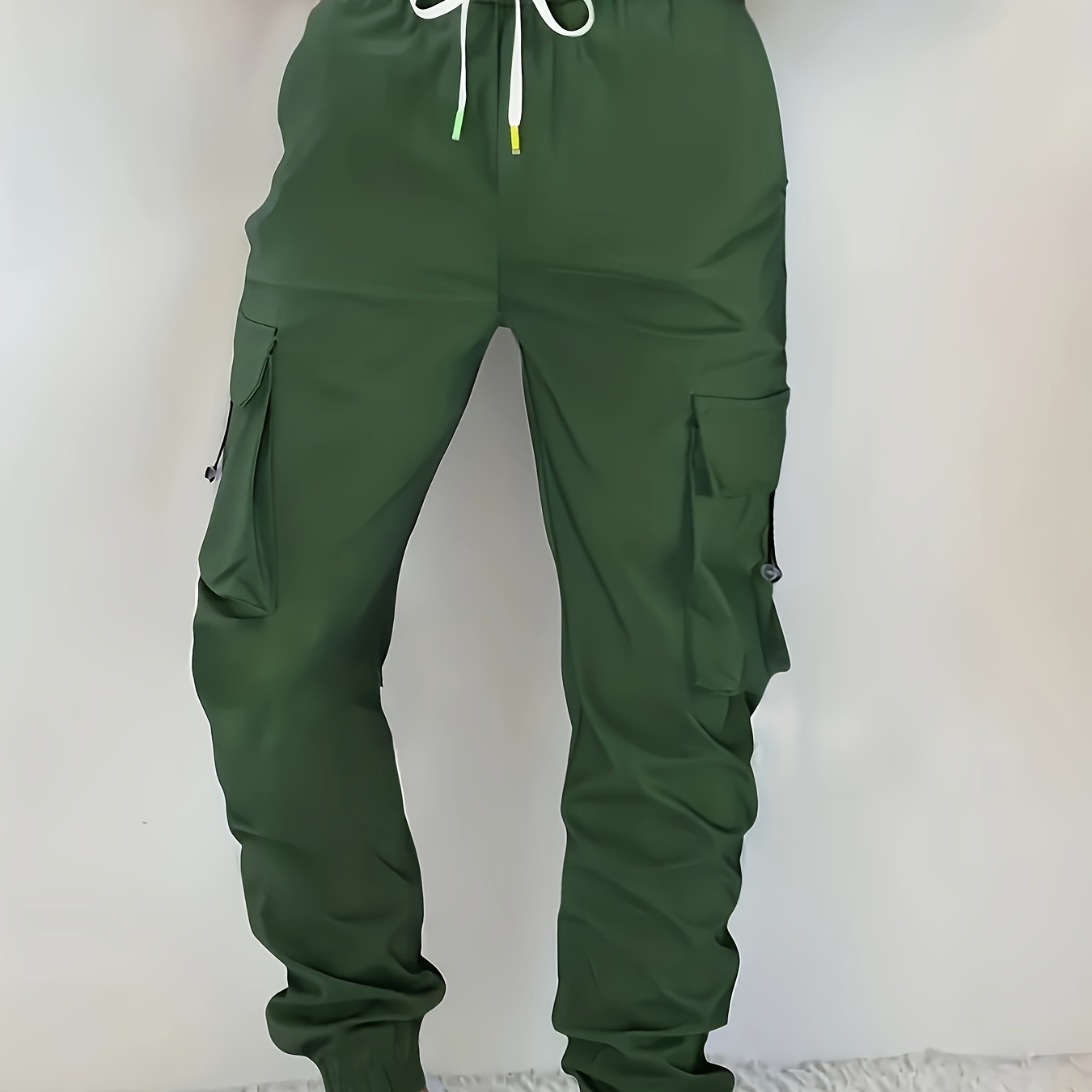 

Pantalon cargo décontracté à cordon de serrage, vêtements pour femmes