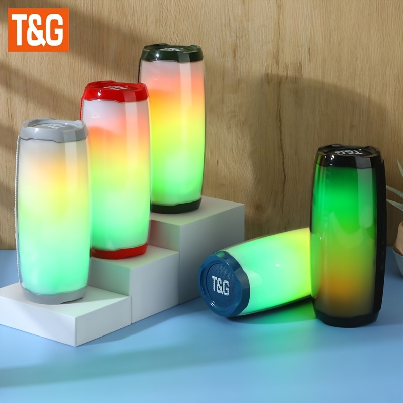 Wireless Speaker Pulse Half Screen Color Light Outdoor Portable Plug In