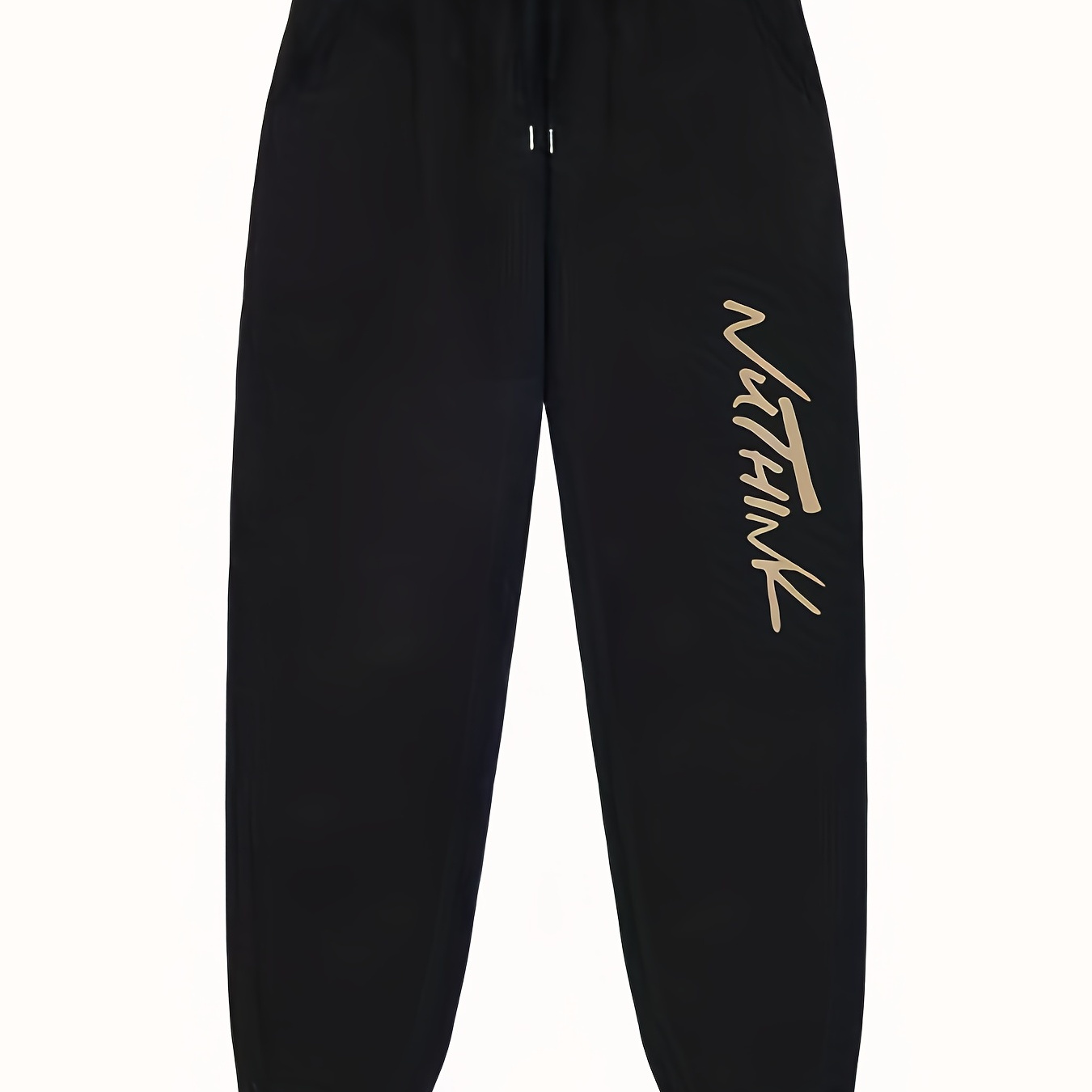 

Letter Print Joggers, Men's Casual Stretch Waist Drawstring Sports Pants Sweatpants