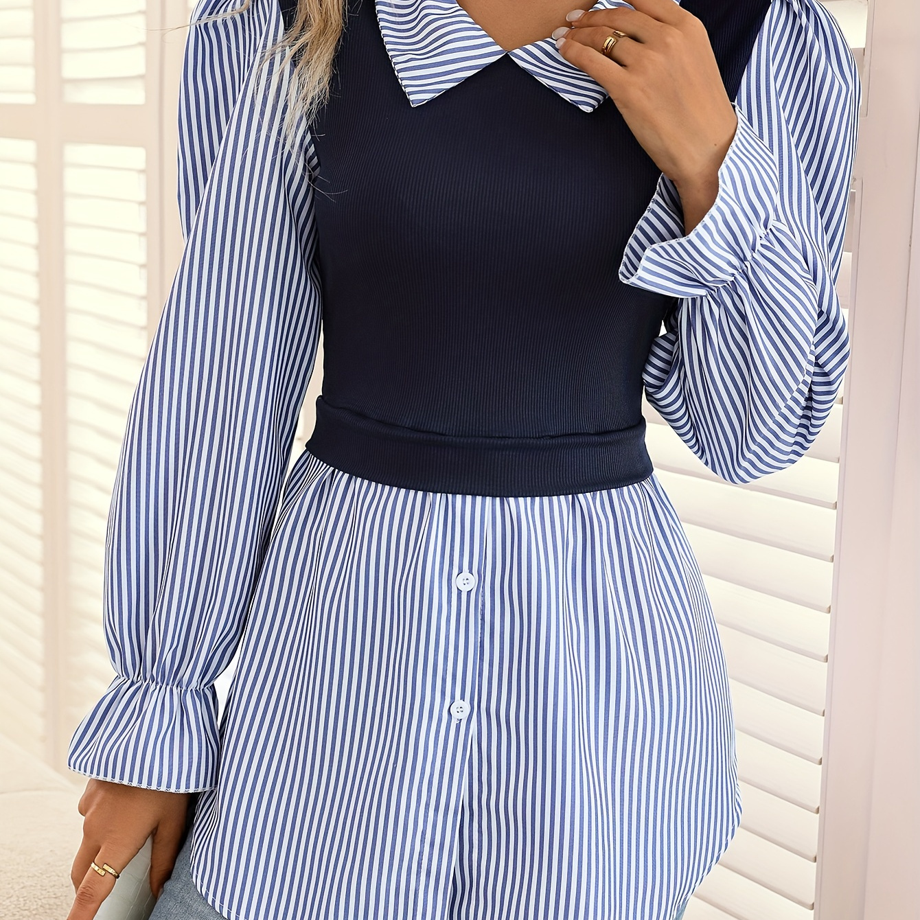 

Striped V- For - Washable, , For Fall