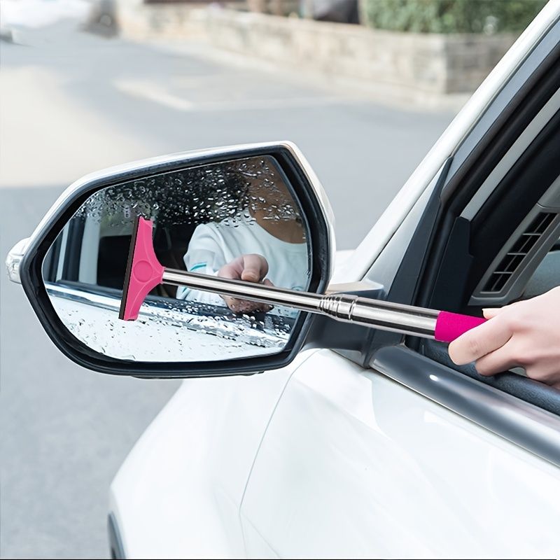 1PC Portable Retractable Rear-View Mirror Wiper Car Quickly Wipe Water  Water Mist And Dirt Auto Mirror Glass Wiper Cleaning Tool - AliExpress