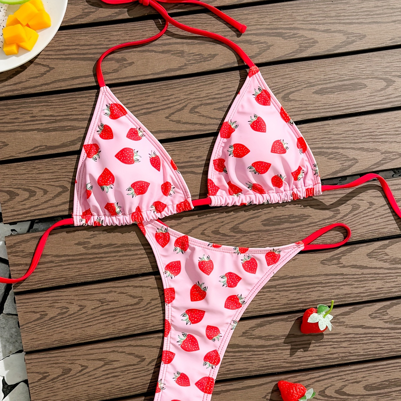 

Ensemble Bikini Sexy Imprimé pour Femmes avec Dos Nu et Bretelles Amincissantes