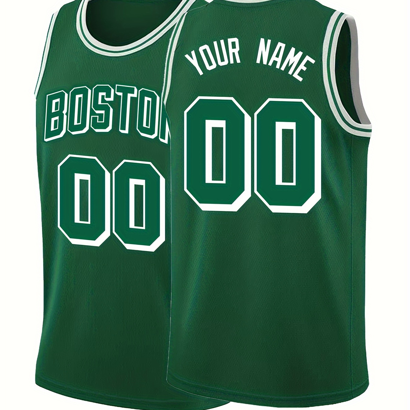 

Custom Men's Basketball Jersey - Polyester 100% Embroidered Sports Jersey, Slight Stretch Knit Fabric, Crew Neck Casual & Training Top - Customizable Name & Number, 4 Seasons Fit, For Adult & Teen