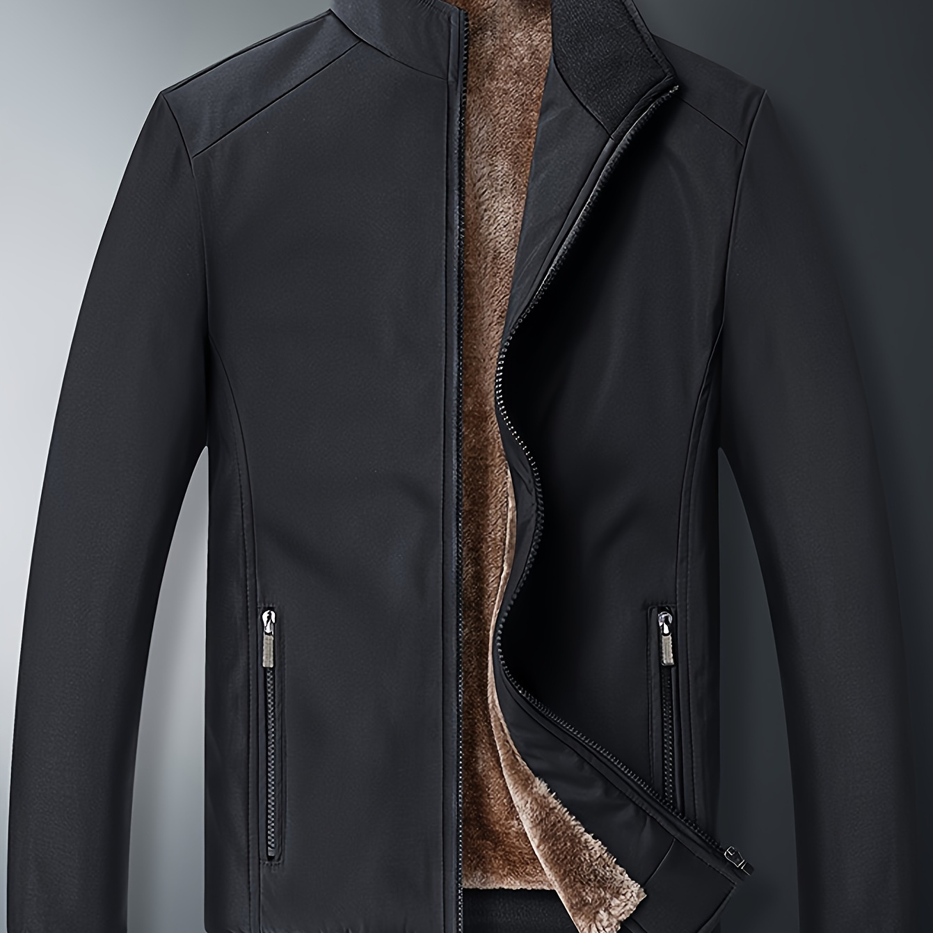 

Veste Style Papa pour Hommes d'Âge Moyen et Âgés, , Automne et Hiver, Doublure en , Chaude, Grande Taille, Veste Décontractée pour Personnes d'Âge Moyen