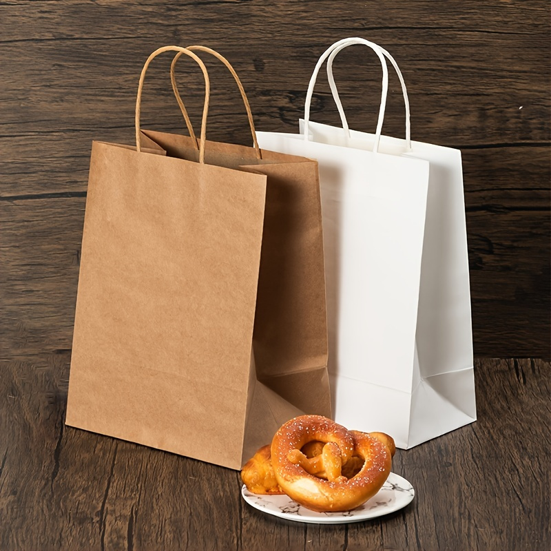 Medium Size Kraft Paper Bags 8.66x4.3. With Handles Bulk - Temu