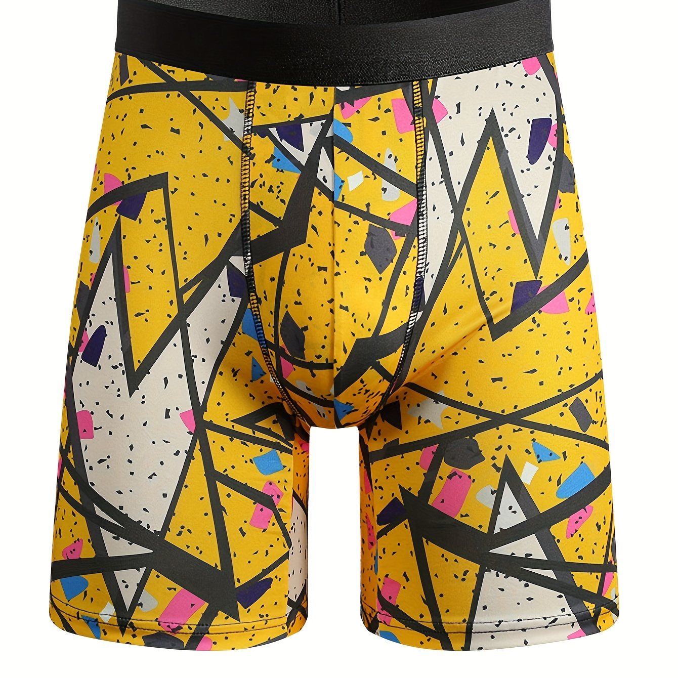 Retro Mens Cotton Print Breathable Boxer Briefs - Temu