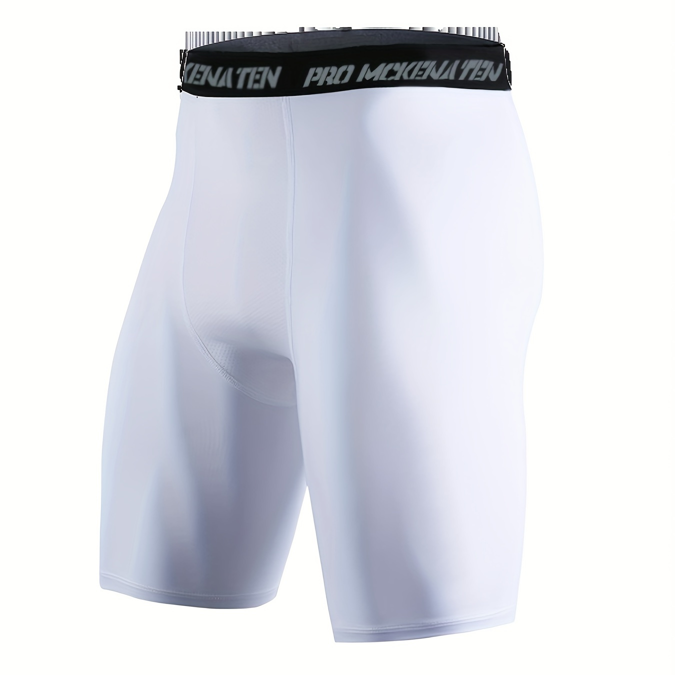 Men's Casual Plain Color High Elastic Compression Shorts - Temu