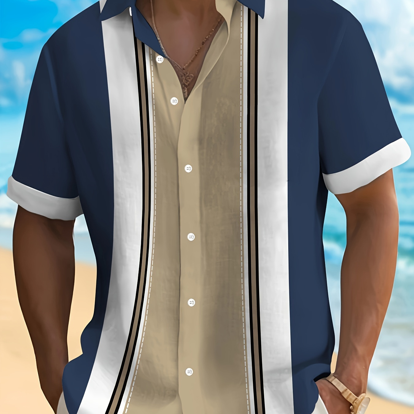

Men's Plus-size Short-sleeved Vintage Print Shirt For A Comfortable