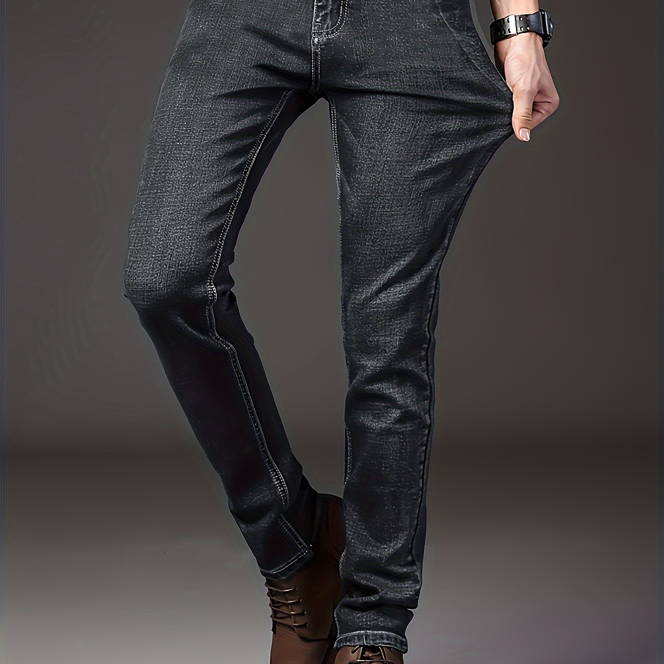 

Semi-formal Jeans, Men's Casual Stretch Denim Pants For All Business