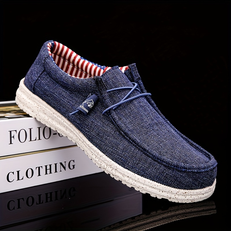 

Men's Slip On Loafer Shoes, Breathable Lightweight Non-slip Canvas Shoes, Men's Sneakers, Spring And Summer
