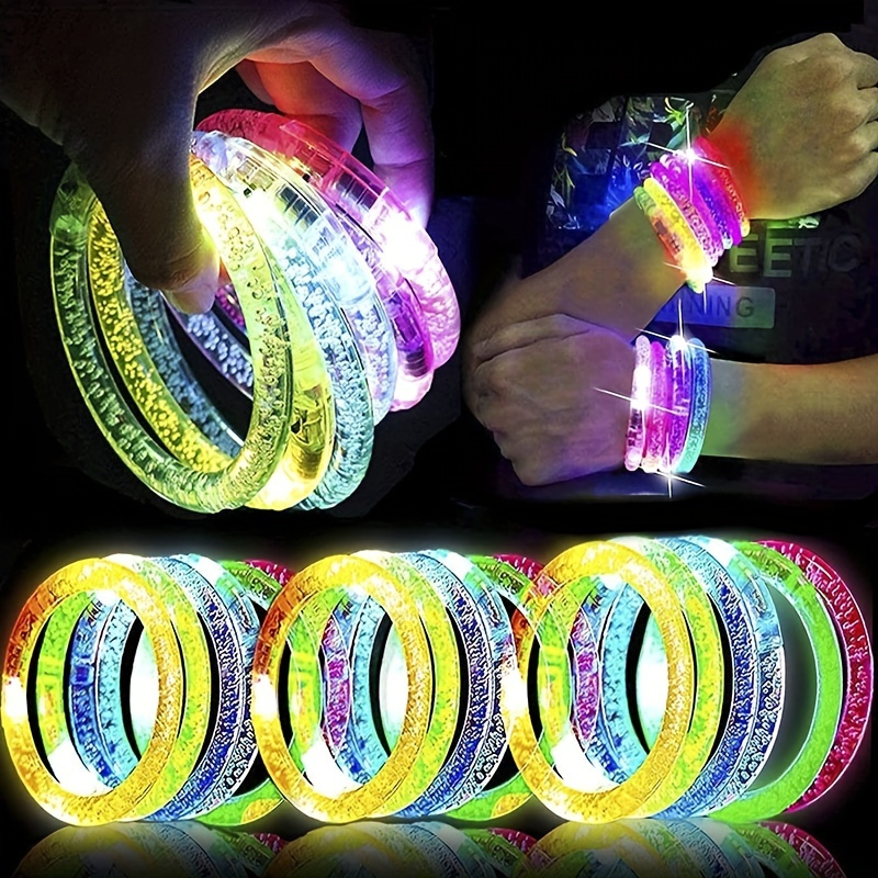 6pcs/set Bracelets LED Lumineux dans le Noir Fournitures de - Temu  Switzerland