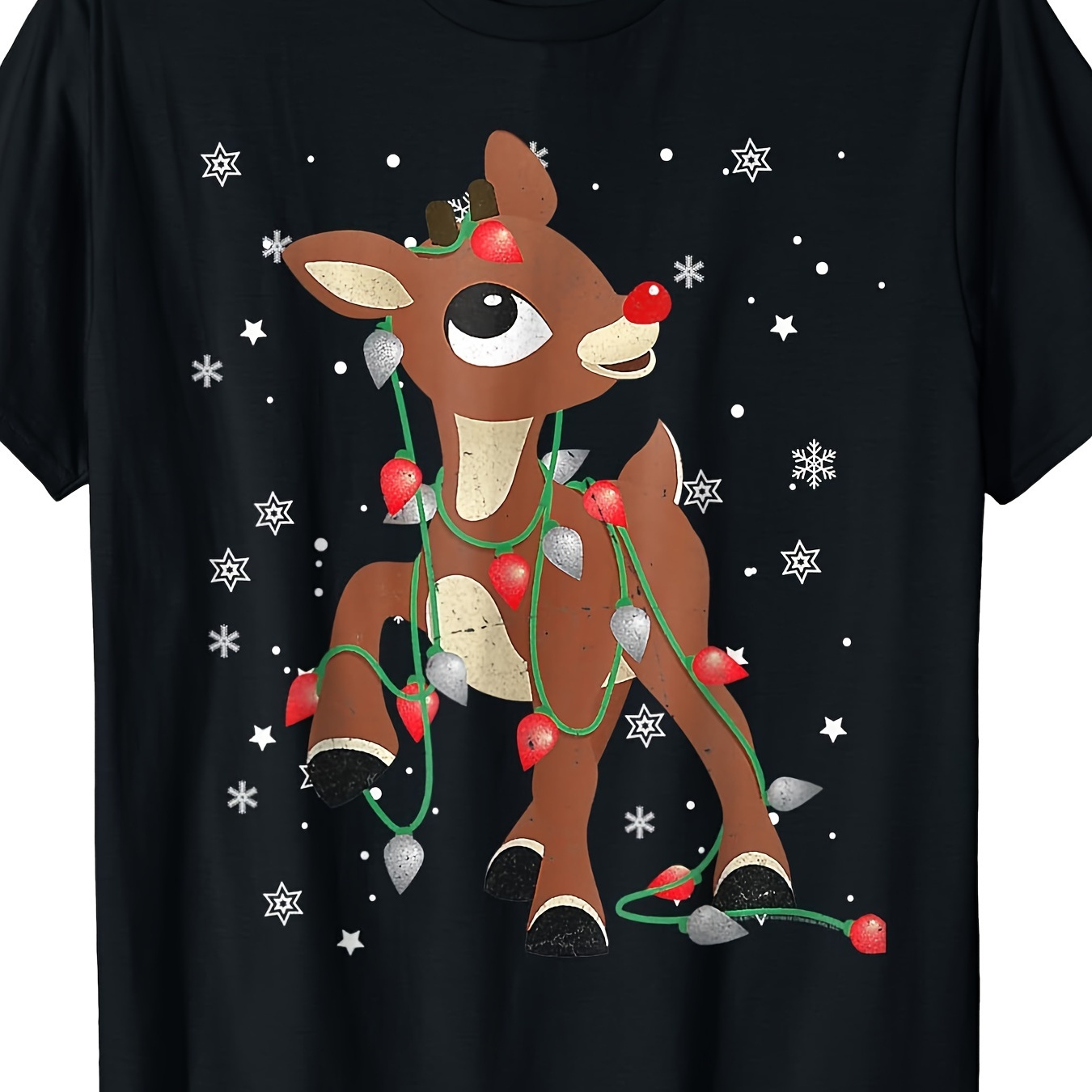 

Rudolph The Reindeer Christmas Fan Unisex T-shirt T- Shirt 220g 10000 Links