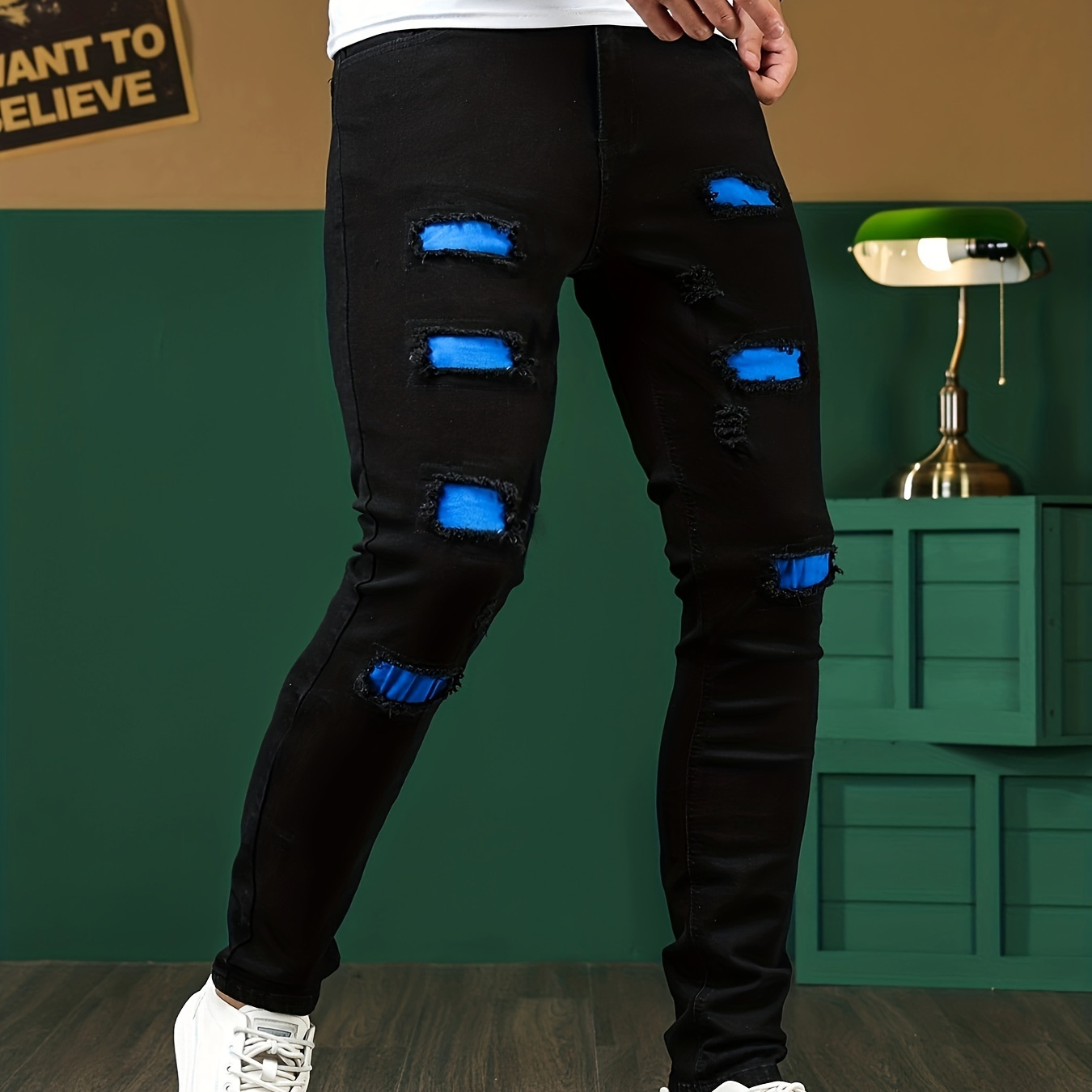 

Men's Slim Fit Jeans - Stretch Denim, , Machine Washable - For All