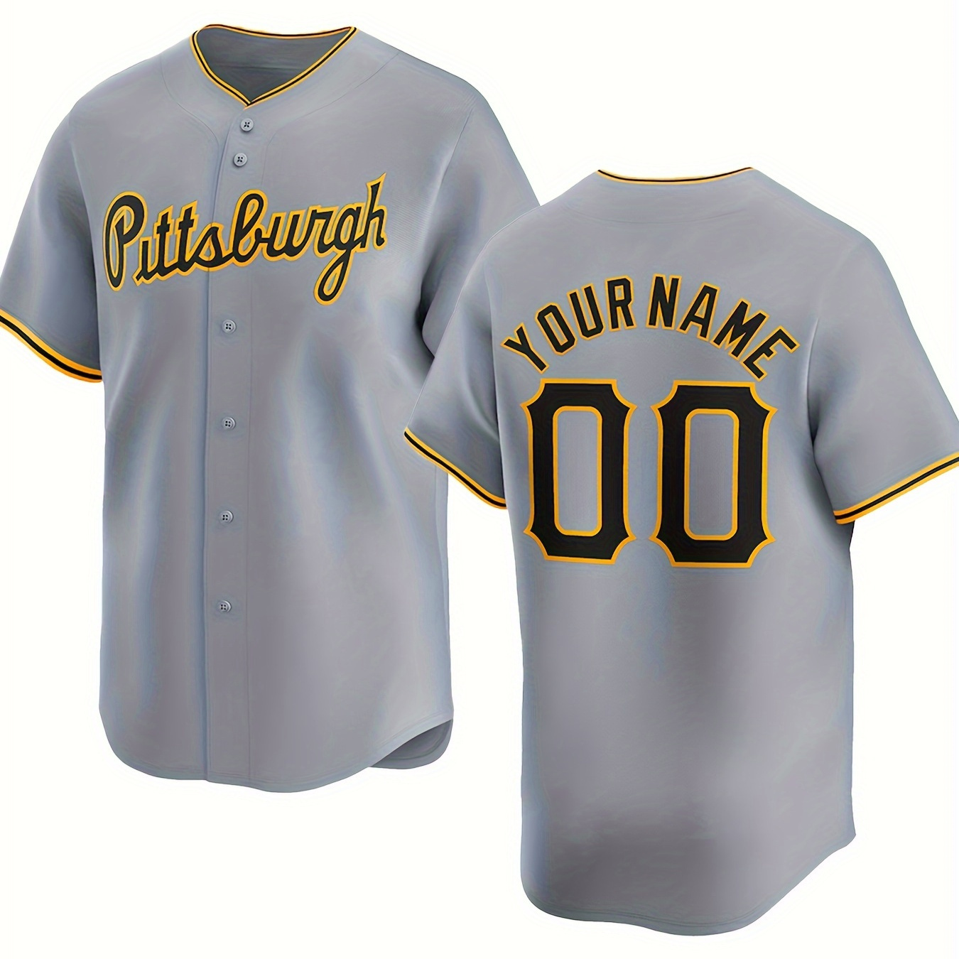 

Customizable Name And Number Embroidered Leisure Sports Customization Men's Baseball Jersey