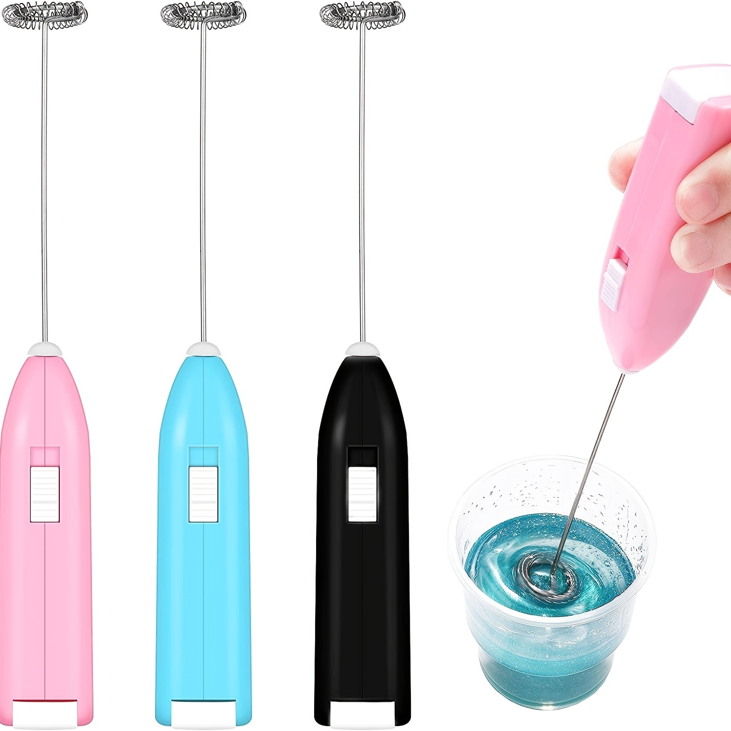 

Epoxy Resin Stirrer Handheld Battery Operated Epoxy Mixing Stick Electric Tumbler Mixer Blender With Stainless Steel For Crafts Tumbler, Making Diy Glitter Tumbler Cups