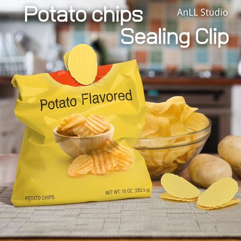 Food Sealing Clip, Long Potato Chip Snack Clamp, Moisture-proof Clamp,  Bagged Food Sealing Clip, Plastic Bag Packaging Clips, Home Kitchen  Supplies - Temu