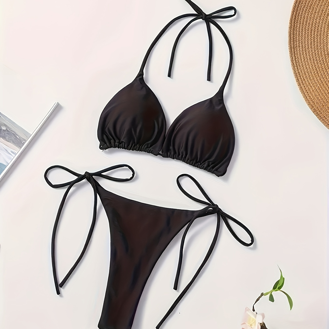 

Women'-piece Bikini Set, V-shaped Bottoms, Women's Swimwear And Clothing., High Waisted Bikini Set