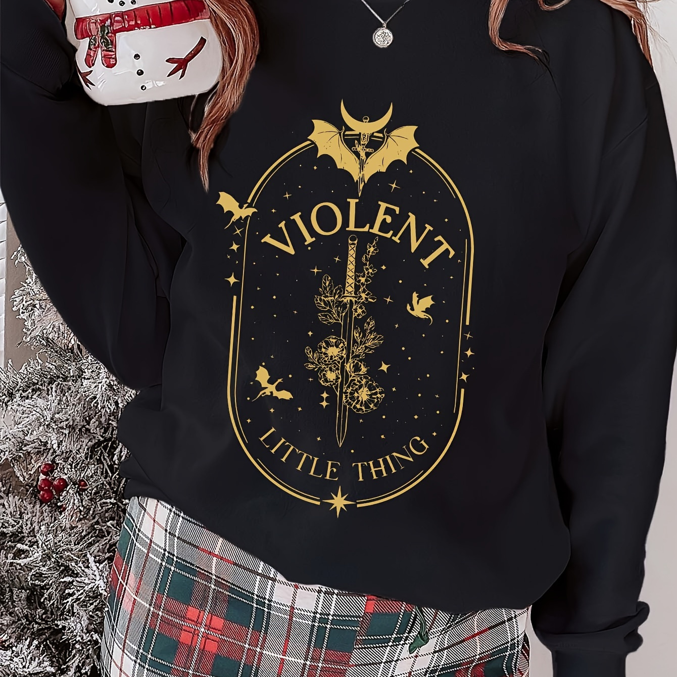 

Sweatshirt For Women - Long Sleeve, Polyester , - For Fall &