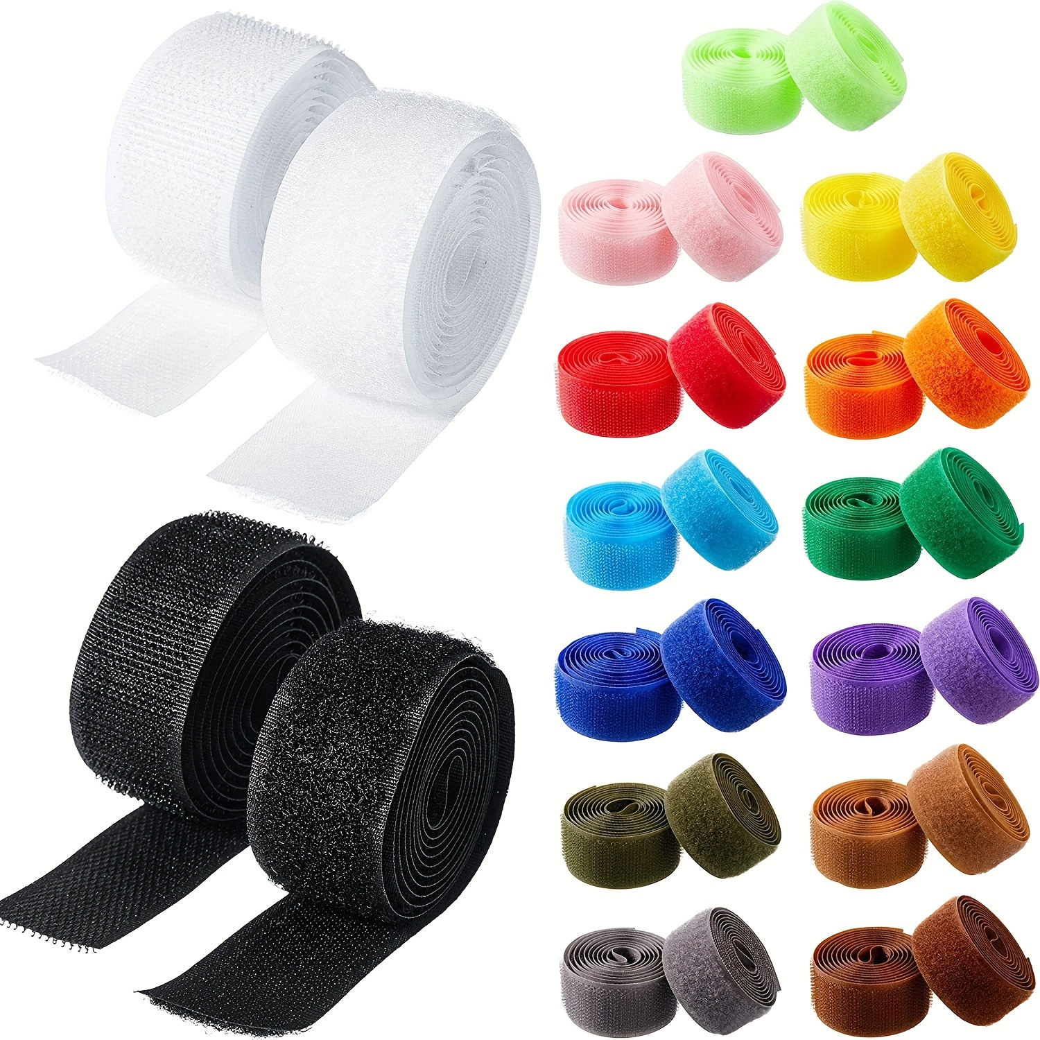 Wusito Hook And Loop Tape Roll With Heavy Duty Adhesive - Temu