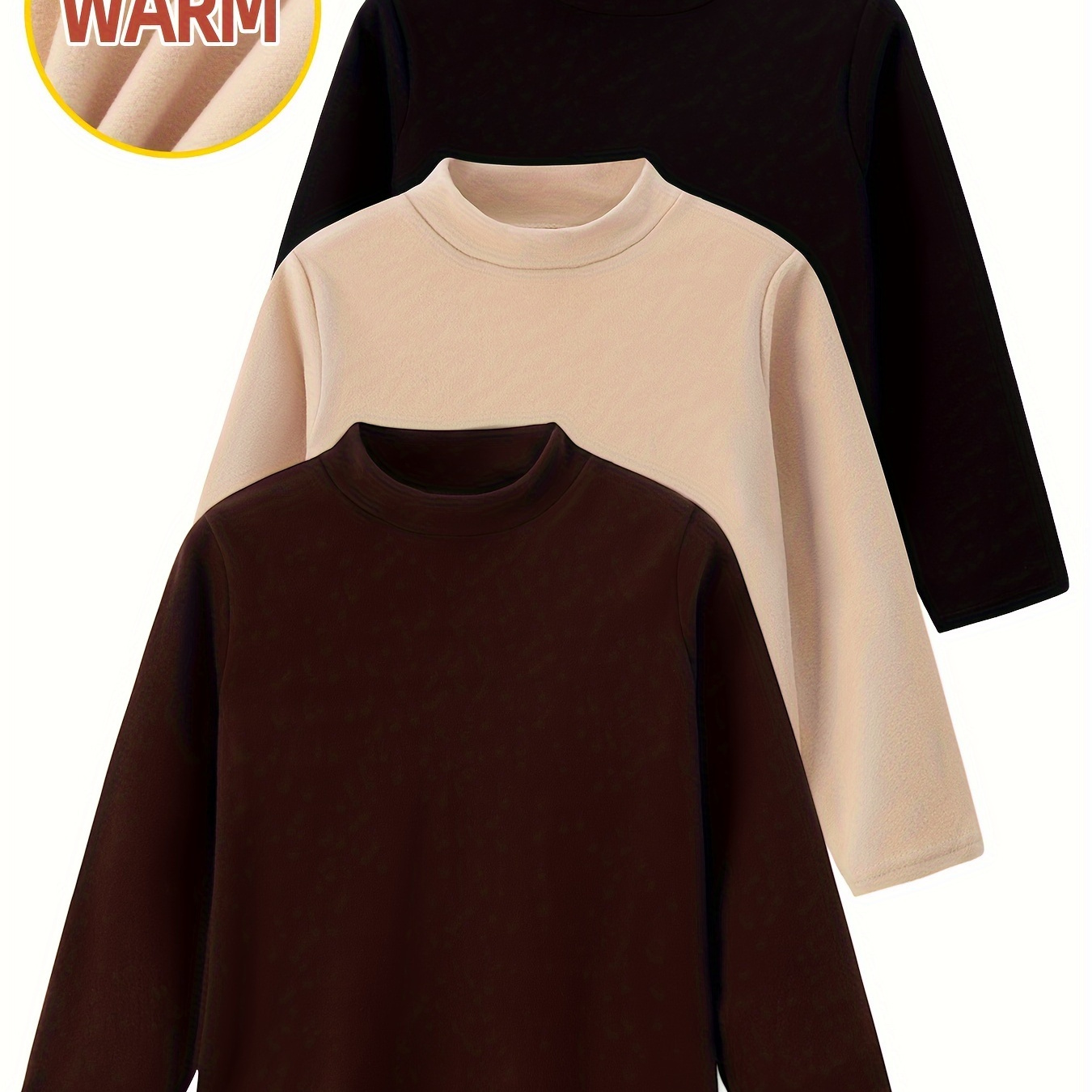 

Kids' Fleece-lined , & Elastane , , , Long , Pullover For Children Aged 3+ For Fall/ - Shirts