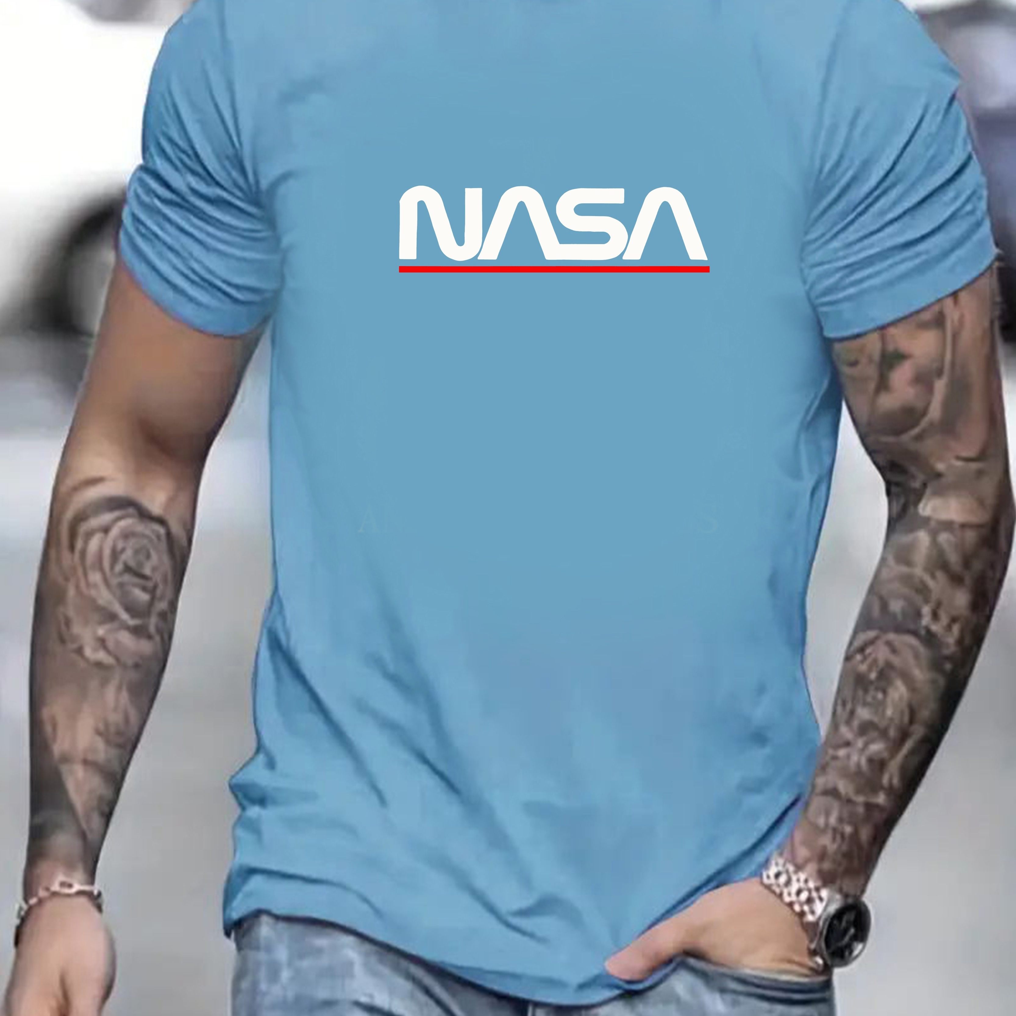 

Nasa Applique T- - Polyester , Regular Fit Slight , Pattern