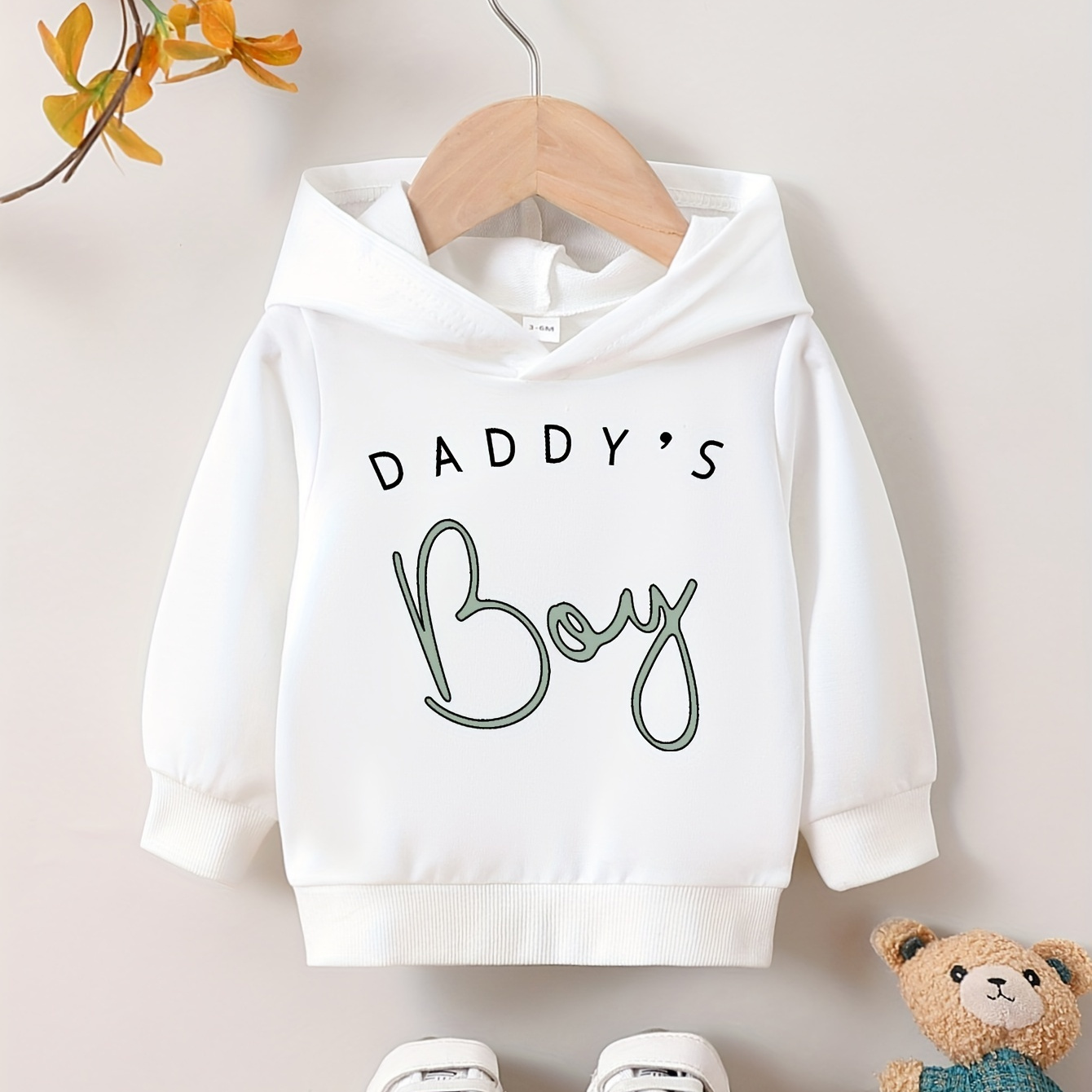 

Daddy's Boy Print Hoodies For Boys, Graphic Hoodie, Comfy Loose Trendy Hooded Pullover