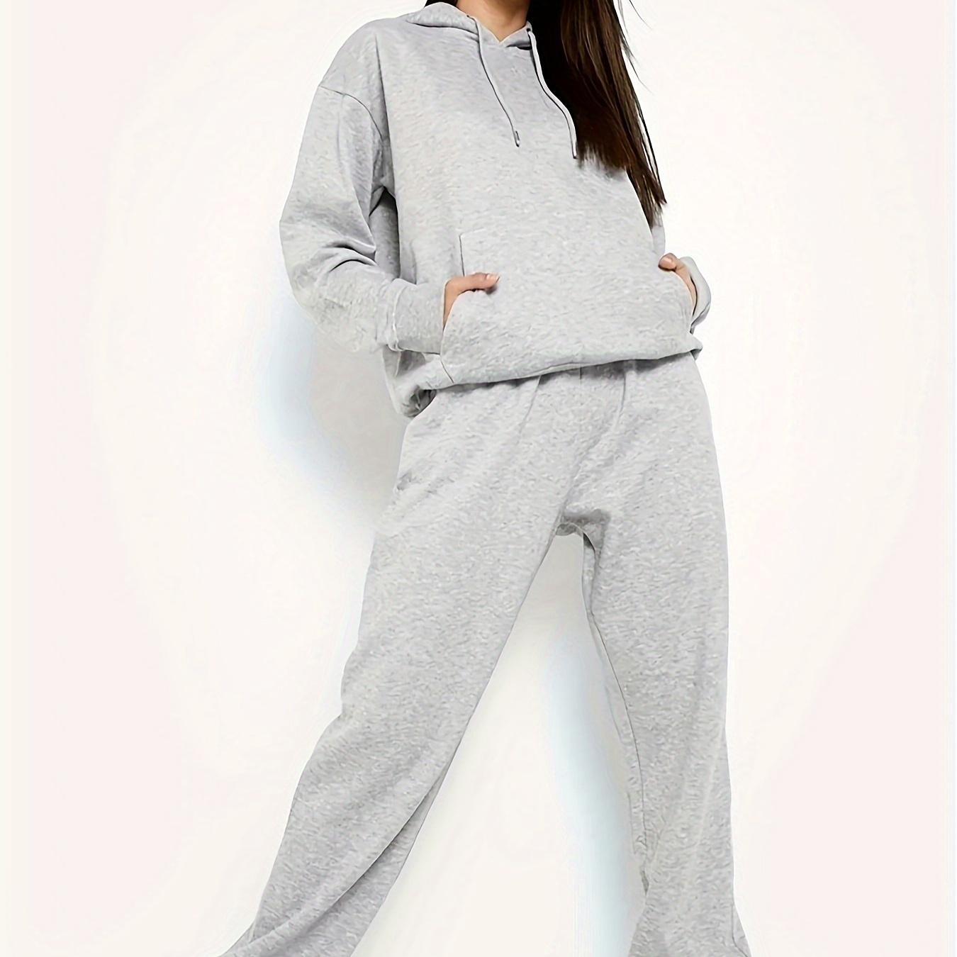 

A Of Styles Are , 2 Oversized Long-sleeved Pullover Sweaters For Joggers Are Set For Women, Comfortable, Casual And Fashionable Equipment