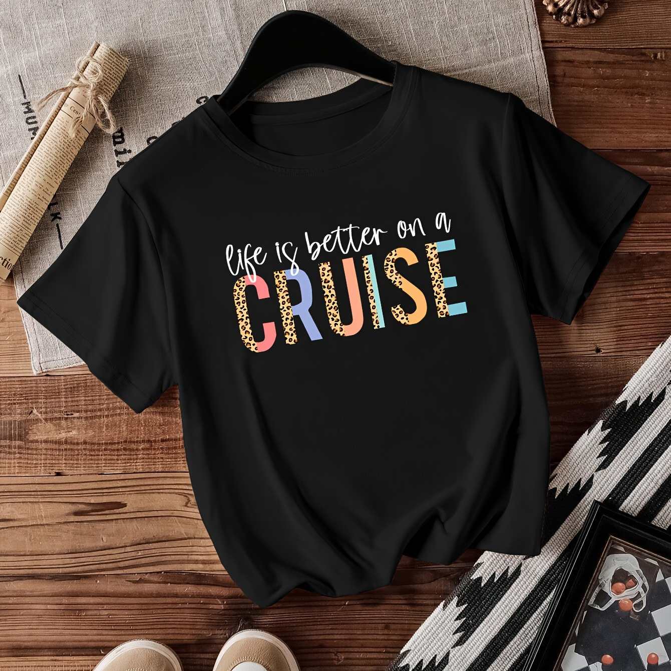 

Women's Round T- " On A " Lettering, Summer , Polyester, Regular Fit, , Ladies Tee
