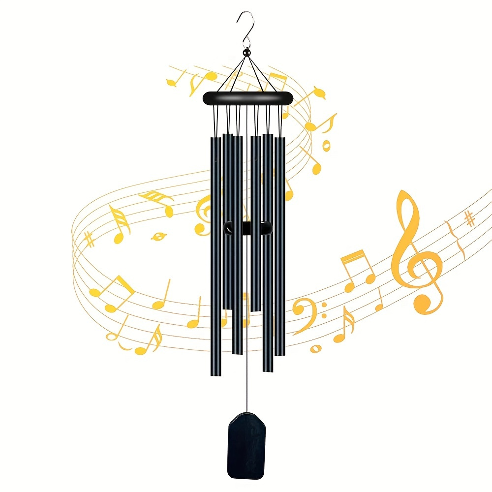 

1pc Memorial Wind Chimes Outdoor, Garden Wind Chimes With 6 Aluminum Alloy Tubes And Hook, Memorial Wind Chimes For Home Decor Garden Patio Outdoor