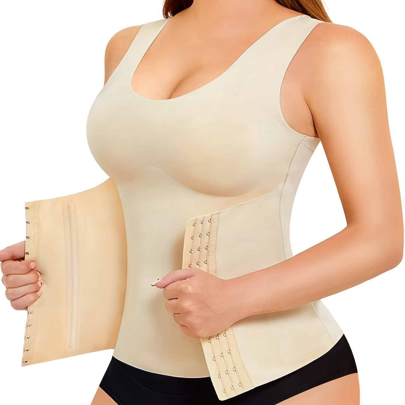 3-in-1 Waist Buttoned Bra Shapewear - Womens Waist Trainer Corset Slimming  Body Shaper, Beige, 3X-Large : : Clothing, Shoes & Accessories