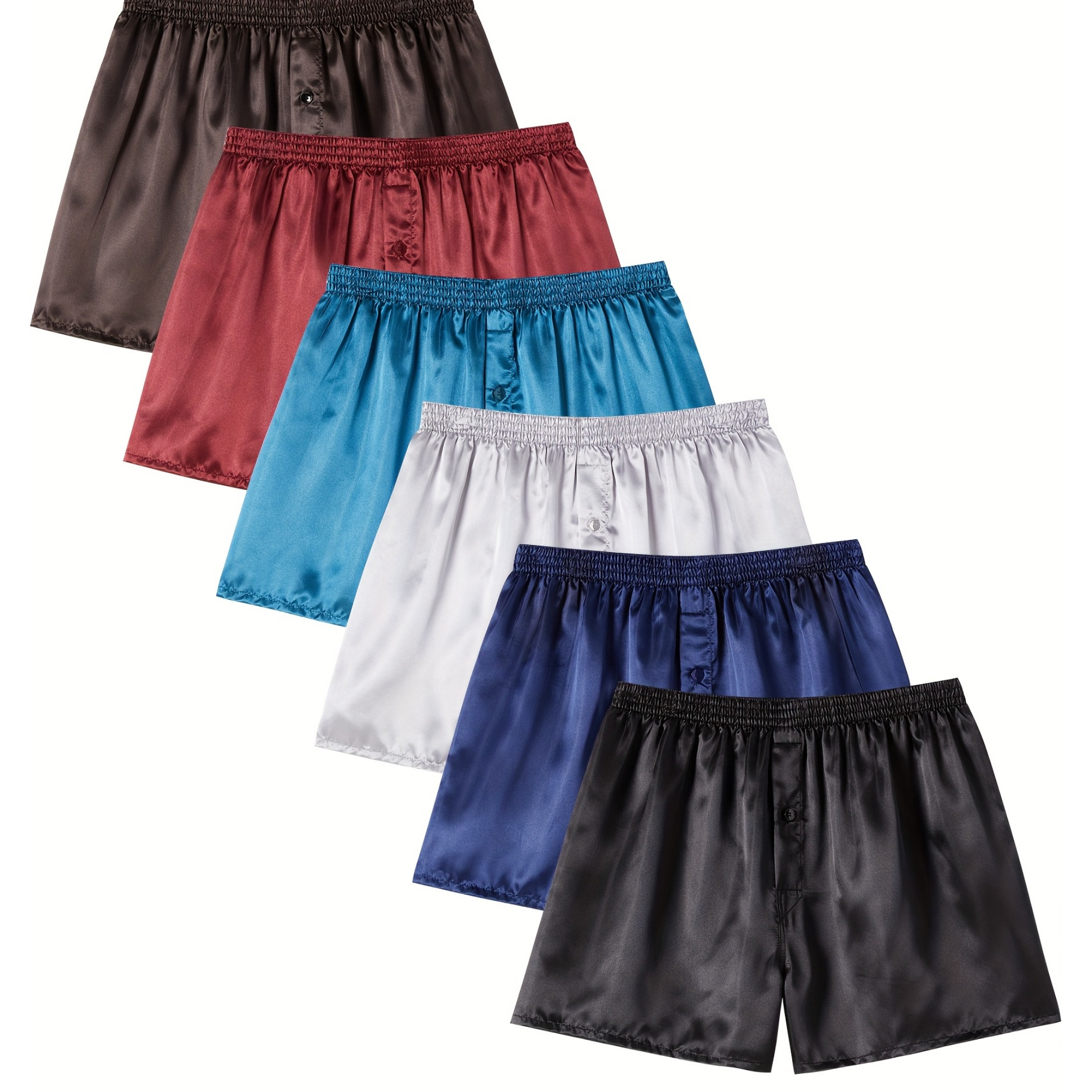 

Set Of 3/6 Jupitersecret Men's Boxer Shorts, Smooth Shorts With Waistband.