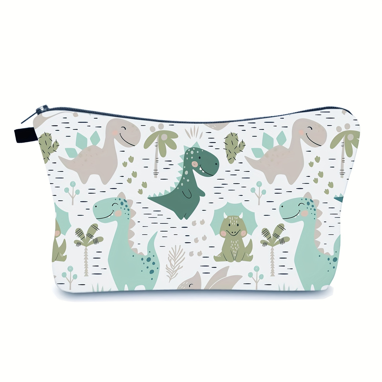 

Dinosaur Printing Makeup Bag Cosmetic Pouch Travel Zipper Cosmetic Storage Pouch Toiletry Bag Cartoon Handbag Pencil Bag For Women