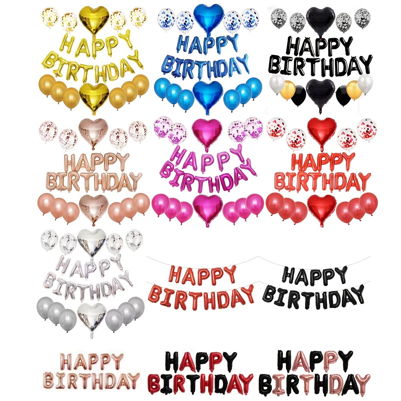Happy Birthday Balloons Happy Birthday Banner Birthday Party - Temu