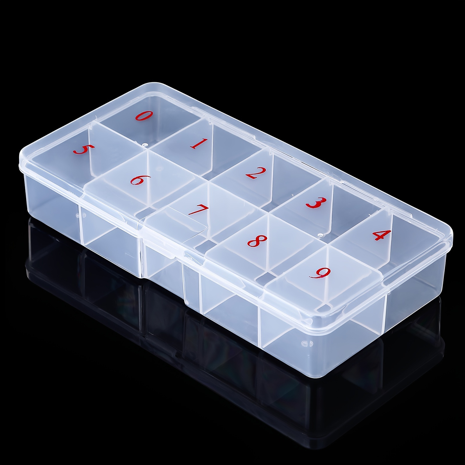 1pc Press On Nail Storage Box, Clear Multi-Function Press On Nail Packing  Box, Artificial Nail Display Organizer Case, Nail Tips Display Holder