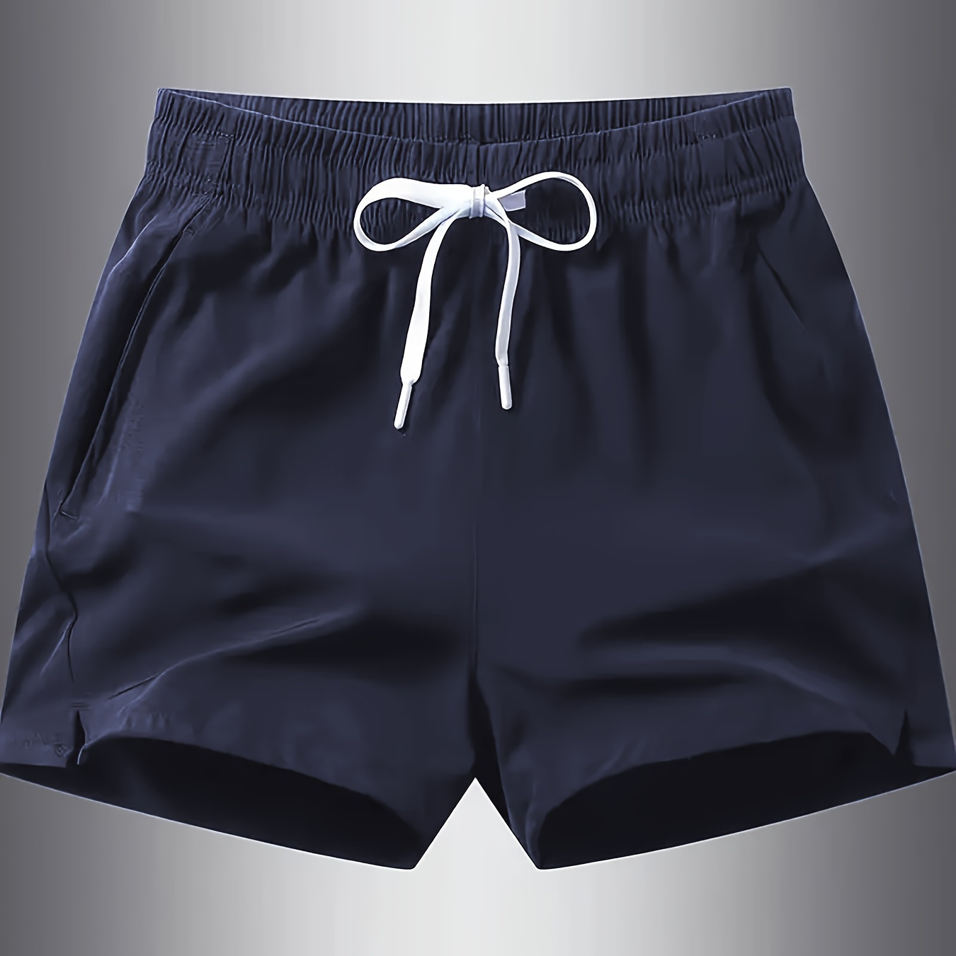 

Short décontracté uni pour homme avec cordon de serrage et poches, short à séchage rapide et confortable pour l'été, la gym et la plage