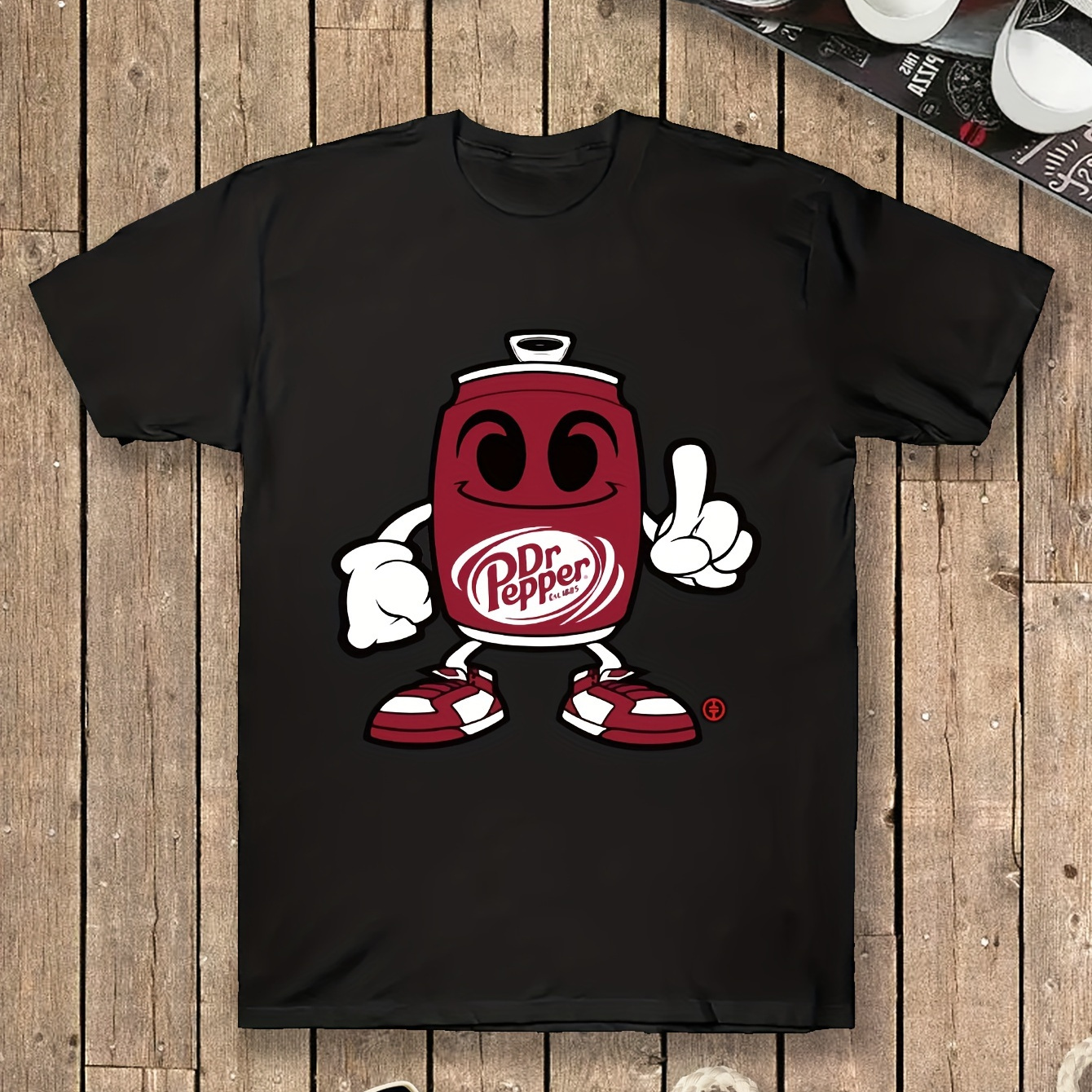 

Men&;s Front Print T-shirt Dr Pepper 100% Cotton Funny Graphic Tee Summer Casual