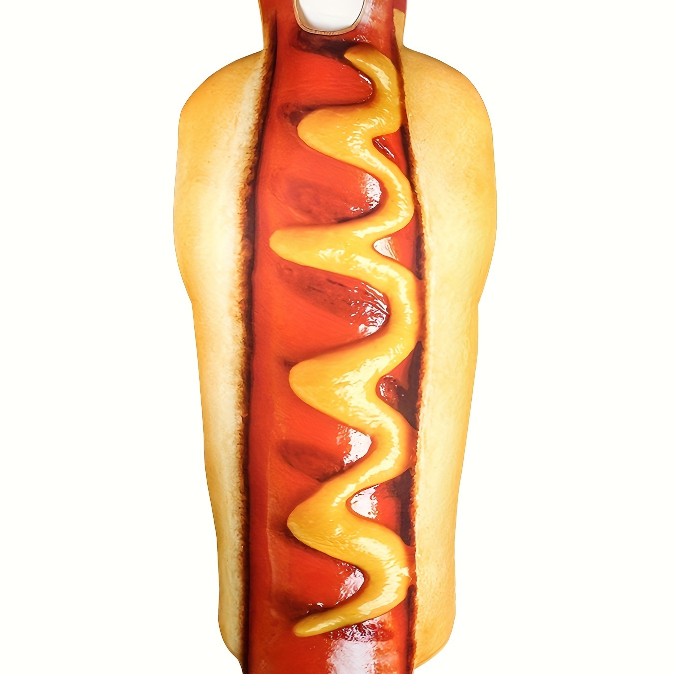 

Men's Giant Hot Dog Print Costume, Sausage Cosplay Outfit, Halloween Party Dress Up, Fun Performance Prop