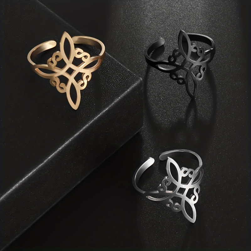 

Exquisite Fashion Trend Knot Stainless Steel Ring Women Knot Ring Meaning Jewelry Accessories New Year Gift