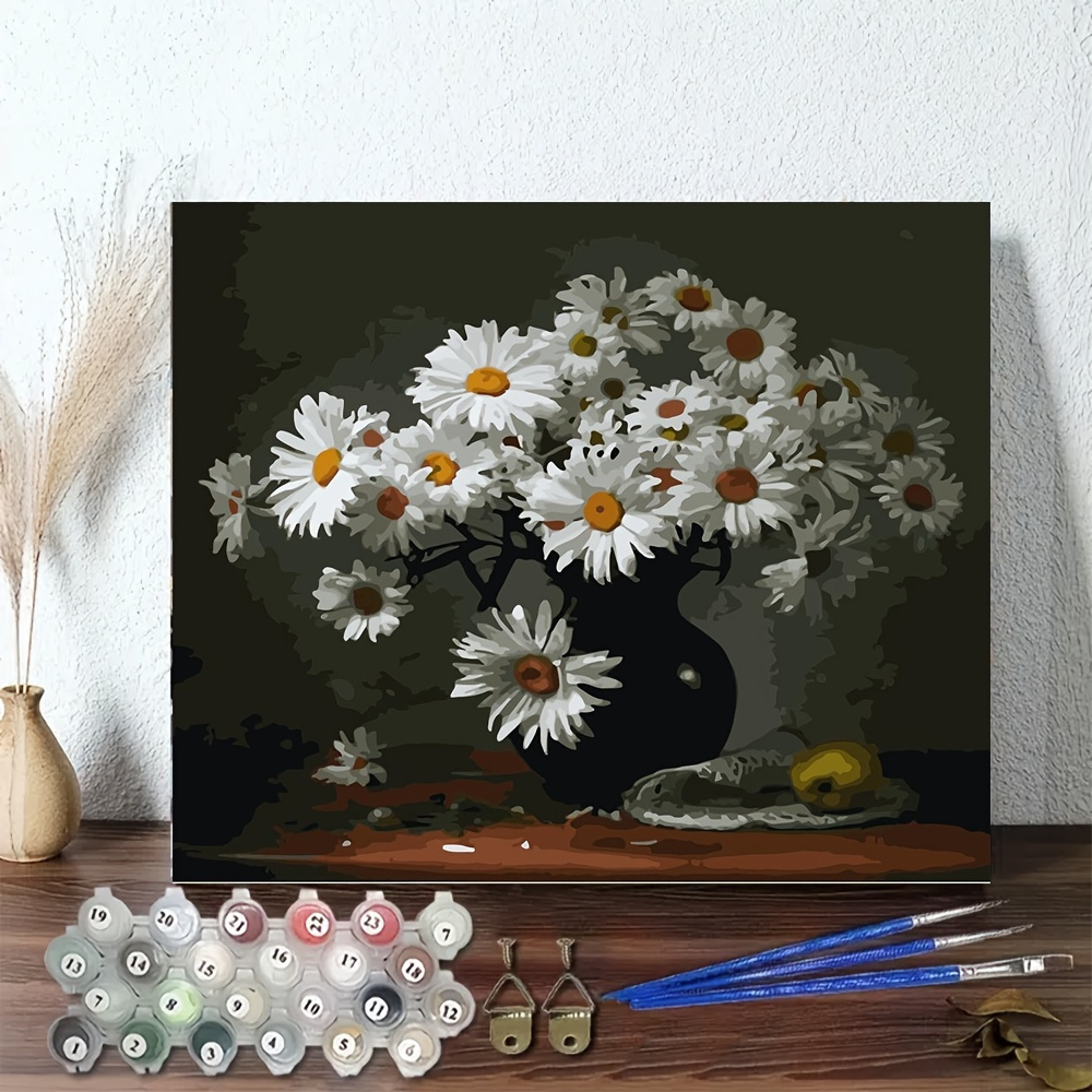 Diy Oil By Number Flowers Oil By Numbers Handmade Artwork Decor Oil Painting Wall Painting No