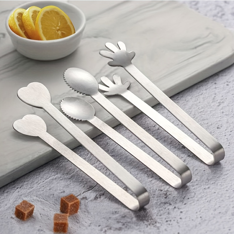 Heart Shaped Mini Tongs Stainless Steel Small Tongs Cute - Temu