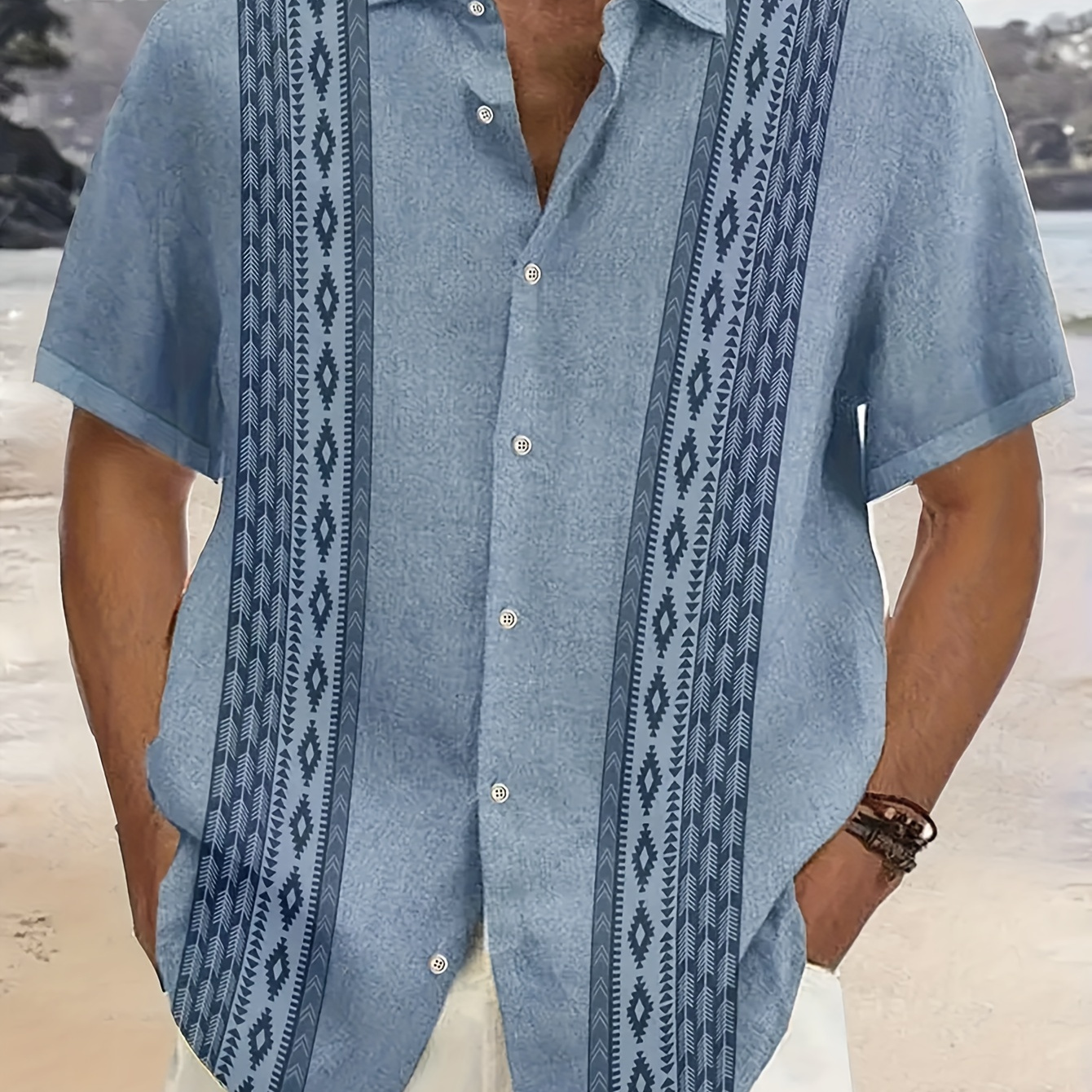 

2024 Men's Summer Short Sleeve Shirts, Comfortable Casual Lapel Tops, Men's Clothing, As Gift.