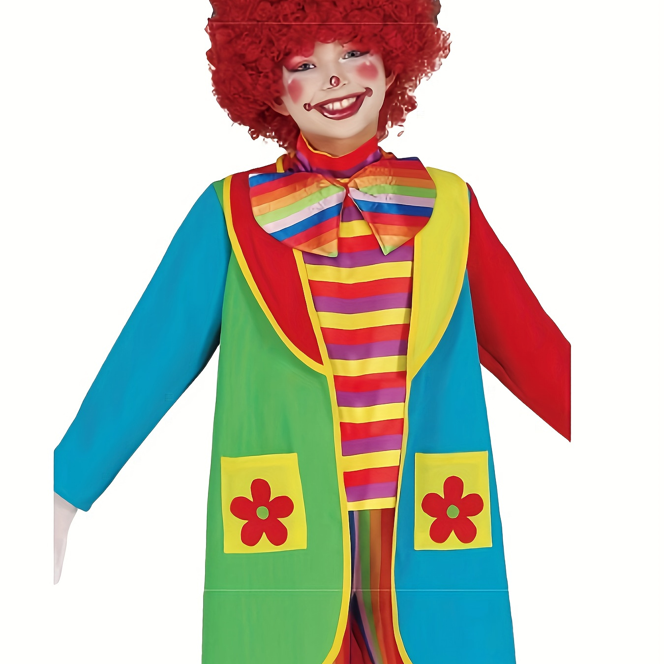 

Boys Funny Clown Clothing, Festival Long Sleeve Theme Outfit For Party